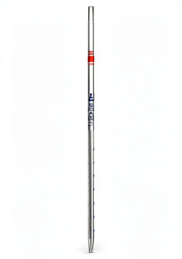 Serological Pipette 5ml Red Borosilicate Glass CH0573C by Eisco Labs-0