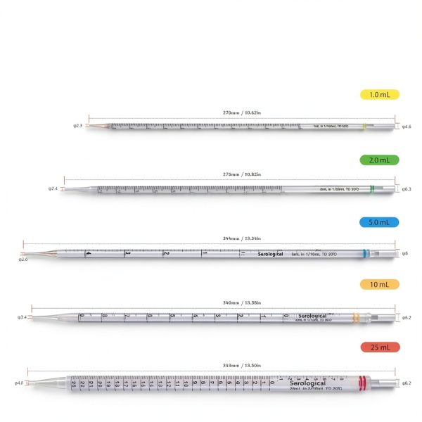 25ml Serological Pipettes Disposable Plastic SLCH TE Sterile Pack of-3