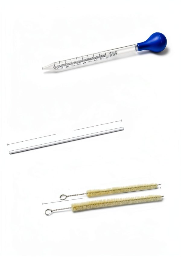 Glass Serological Pipettes 10mL Bulb Troyune 5 Brush and Stirring Rod-1